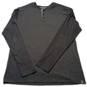 Free Fly Shirt Men 2XL Black Performance Bamboo Long Sleeve Henley Outdoor Hike